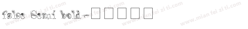 false Semi bold字体转换